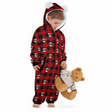 FacePajamas Pajama Adult Onesie Kid / 2-3Y [Thick Soft Fabric] Funny Flannel Fleece Adult Onesie Pajamas Custom Face Christmas Red and Black Plaid Jumpsuit Homewear