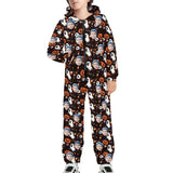 FacePajamas Hooded Onesie-2ML-ZD Kid / S Halloween Custom Face Ghost Family Hooded Onesie Jumpsuits with Pocket Personalized Zip One-piece Pajamas for Adult kids