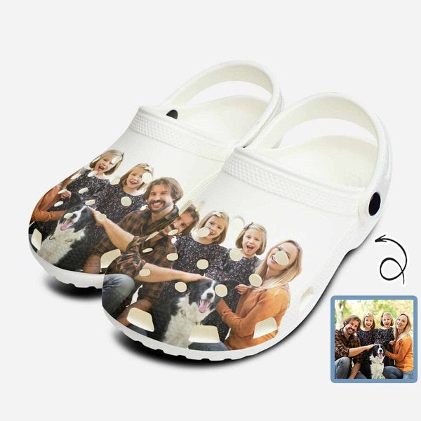 FacePajamas Hole Shoes-2ML-ZD Men / Men: US3.5 Custom Photo Hole Shoes Personalized Photo Clog Shoes Unisex Adult Funny Slippers (DHL is not supported)