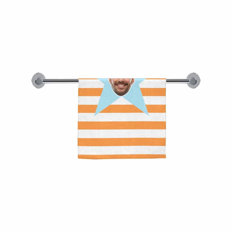 FacePajamas Towel Orange Custom Face Color Stripes Star Towel