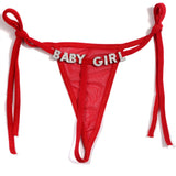 FacePajamas Women Underwear-1YN-SMT Red Personalized Name Letters Thongs G-string Thongs for Women Panties Soft Side Tie Lingerie Briefs Multicolor Panties Sexy Jewelry(DHL is not supported)