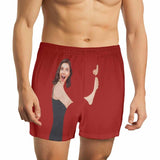 FacePajamas Men Underwear-shorts Red / S Custom Face Hug My Treasure Multicolor Boxer Shorts Pure Cotton Shorts for Men