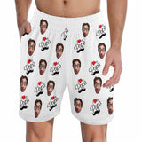 FacePajamas Pajama Shorts S Custom Face Men's Pajama Shorts Personalized Love Papa Sleepwear Shorts