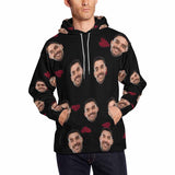 FacePajamas Hoodie S [High Quality] Custom Father Face Love Heart Men's All Over Print Hoodie