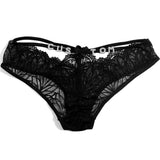 FacePajamas Women Underwear-1YN-SMT Sliver letters / Black / M£¨Below 60KG£© Custom Letters Name Sexy Transparent Lace Women's Low Rise Triangle Pants Underwear T-pants Personalized Gift(DHL is not supported)