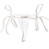 FacePajamas Women Underwear-1YN-SMT White Custom Name Letters Thongs G-string Thongs for Women Panties Soft Side Tie Lingerie Briefs Multicolor Panties Sexy Jewelry(DHL is not supported)