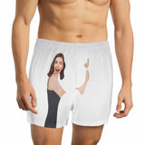 FacePajamas Men Underwear-shorts White / S Custom Face Hug My Treasure Multicolor Boxer Shorts Pure Cotton Shorts for Men