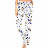 FacePajamas Pajama Pants White / S Custom Face Pajama Pants Dog Smiley Face Sleepwear for Women