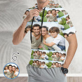 FacePajamas Hoodie-Short Sleeve XS Custom Photo Short Sleeve Hoodie Men's Custom Face Loose Hoodie with Family Pictures for Him