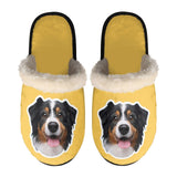 FacePajamas Slippers-2ML-ZD Yellow / XS Custom Big Face Multicolor Fuzzy Slippers for Women and Men Personalized Photo Non-Slip Slippers Indoor Warm House Shoes