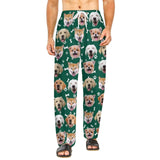YesCustom Pajama Pants& Bandana-2ML-SDS Green / S Christmas Flash Sale-Custom Dog Face Slumber Party Unisex Long Pajama Pants Best Christmas Gifts for Pet Lovers