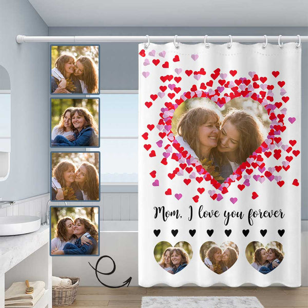 YesCustom Shower Curtain One Size Custom Photo Heart Shower Curtain 48 x72