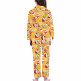 acePajamas Pajama Kid's Pajamas Yellow Custom Sleepwear with Face Personalized Christmas Pajama Set For Boys&Girls 2-15Y