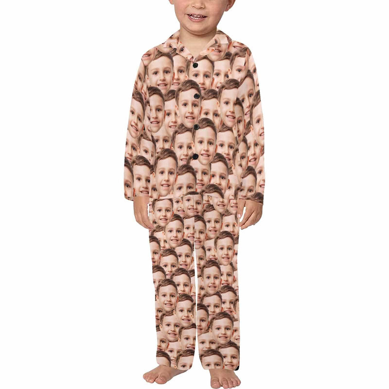 acePajamas Pajama Little Boys / 2-3Y Kid's Pajamas Custom Sleepwear with Seamless Face Personalized Pajama Set For Boys&Girls 2-15Y