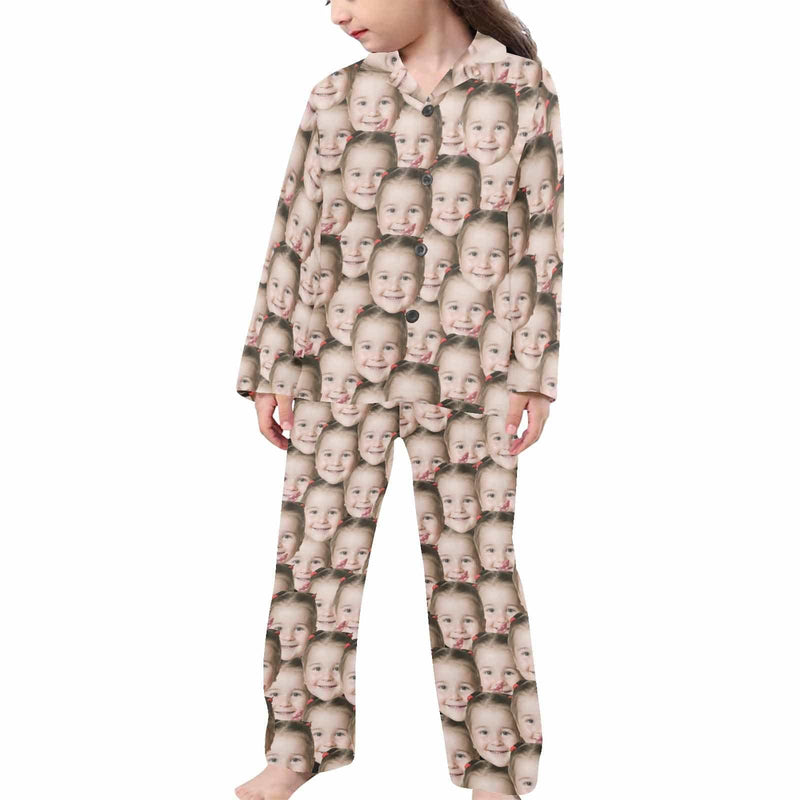 acePajamas Pajama Little Girls / 2-3Y Kid's Pajamas Custom Sleepwear with Seamless Face Personalized Pajama Set For Boys&Girls 2-15Y