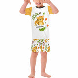 FacePajamas Pajama 2-3Y(XS) Custom Baby Pjs Face&Name Little Tiger Sleepwear Personalized Little Kids' Short Pajama Set
