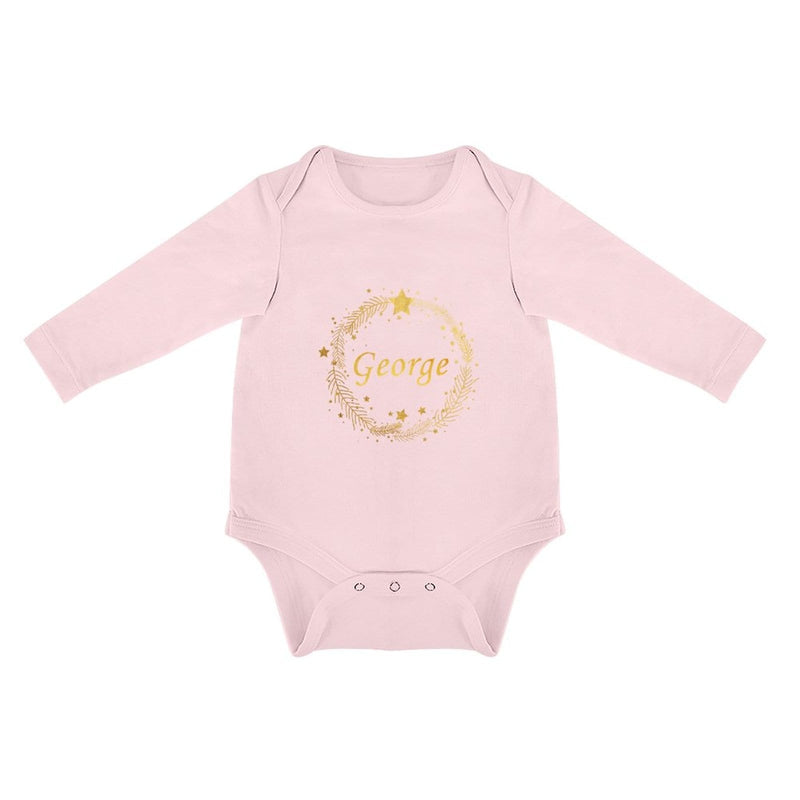FacePajamas Baby Pajama 3 MONTHS / Pink Custom Name Magic Infant Bodysuit One Piece Jumpsuit Personalized Long Sleeve Rompers Baby Clothes