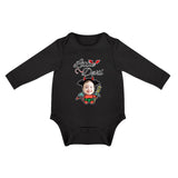 FacePajamas Baby Pajama 3months / Black Custom Face Best Love For You Infant Bodysuit One Piece Jumpsuit Personalized Long Sleeve Rompers Baby Clothes