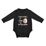 FacePajamas Baby Pajama 3months / Black Custom Face Love Infant Bodysuit One Piece Jumpsuit Personalized Long Sleeve Rompers Baby Clothes