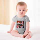 FacePajamas Baby Pajama 3months / Gray Custom Photo Warm Family Newborn Baby Girls Boys Baby Jumpsuit Bodysuit Personalized Baby Bubble Romper