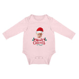 FacePajamas Baby Pajama 3months / Pink Custom Face Christmas Gift Infant Bodysuit One Piece Jumpsuit Personalized Long Sleeve Rompers Baby Clothes