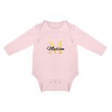 FacePajamas Baby Pajama 3months / Pink Custom Name Best Wish Infant Bodysuit One Piece Jumpsuit Personalized Long Sleeve Rompers Baby Clothes