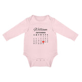 FacePajamas Baby Pajama 3months / Pink Custom Name&Date Honey Infant Bodysuit One Piece Jumpsuit Personalized Long Sleeve Rompers Baby Clothes
