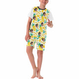 FacePajamas Pajama 8-9(XS) Big Boy Pajamas  Custom Face Seamless Pineapple Nightwear Personalized Kids' Short Pajama Set For Boys 8-15Y