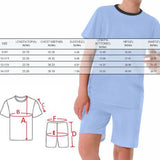 FacePajamas Pajama Big Boy Pajamas Custom Face Dinosaur Nightwear Personalized Kids Short Sleeve Pajama Set For Boys 8-15Y