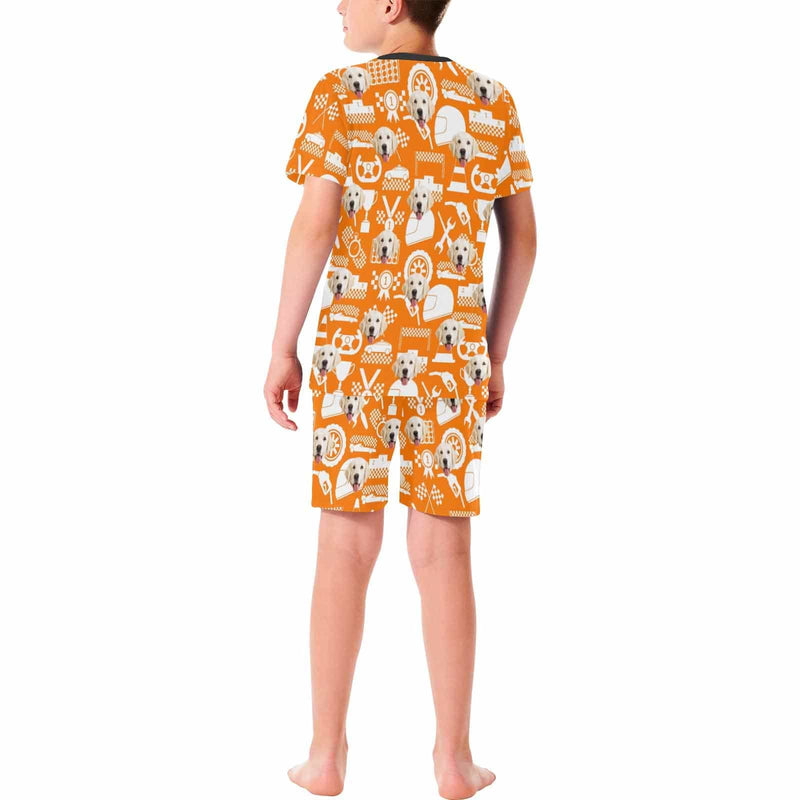 FacePajamas Pajama Big Boy Pajamas Custom Sleepwear with Face Pet Dog Personalized Pajama Set  For Boys 8-15Y