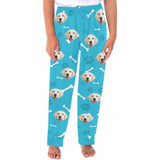 FacePajamas Pajama Shirt&Pants Blue Trousers / XS Custom Face Kids' All Over Print Pajama Top & Trousers Multiple Colors Pet Personalized Long Pajama Set