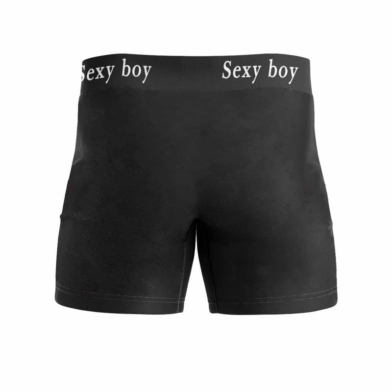 FacePajamas Men Underwear Boxer Briefs with Custom Waistband Custom Girlfriend Face Sexy Boy Men's Underwear