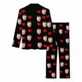 FacePajamas Pajama Custom Baby Face Pajamas Heart Sleepwear Personalized Women's Slumber Party Long Pajama Set