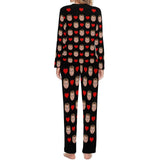 FacePajamas Pajama Custom Baby Face Pajamas Love Heart Sleepwear Personalized Women's Slumber Party Crewneck Long Pajamas Set