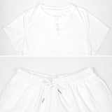 FacePajamas Pajama-2ML-SDS Custom Boyfriend Face Ginkgo Leaves Pajama Set Women's Short Sleeve Top and Shorts Loungewear Athletic Tracksuits