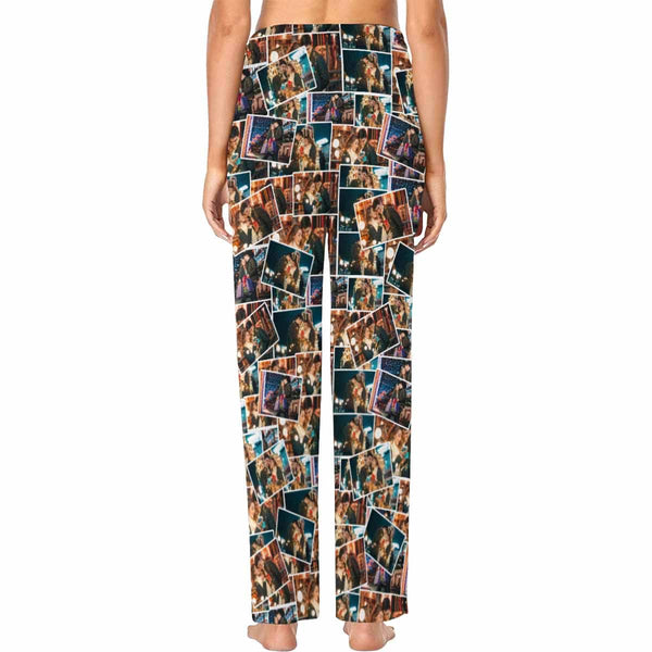 FacePajamas Custom Collage Couple Pajamas Sleepwear for Women's&Men's