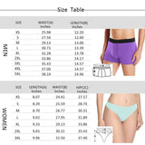 FacePajamas Mix Briefs Custom Couple Matching Lingerie Briefs LE P'TIT cut À laetitia Personalized Face Underwear For Couple Gifts Made for Your Gift