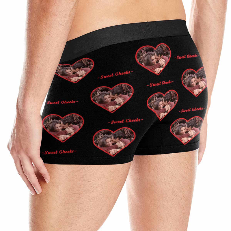 FacePajamas Mix Briefs Custom Couple Matching Lingerie Briefs Sweet Cheeks Personalized Face Underwear For Couple Gifts Made for Your Gift