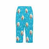 FacePajamas Pajama Shirt&Pants Custom Dog Face Blue Cropped Pajama Pants For Women Girlfriend Fashion Gift Personalized Cute
