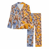 FacePajamas Pajama Custom Face Both Boy/Girlfriend Sleepwear Personalized Women's Slumber Party Long Pajama Set
