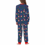 FacePajamas Pajama Custom Face Christmas Hat LED Lights Sleepwear Personalized Family Slumber Party Matching Long Sleeve Pajamas Set
