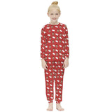 FacePajamas Pajama Custom Face Double Love Heart Sleepwear Pjs Personalized Kids Long Sleeve Pajamas Set