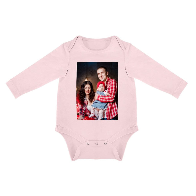 FacePajamas Baby Pajama Custom Face Family Infant Bodysuit One Piece Jumpsuit Personalized Long Sleeve Rompers Baby Clothes