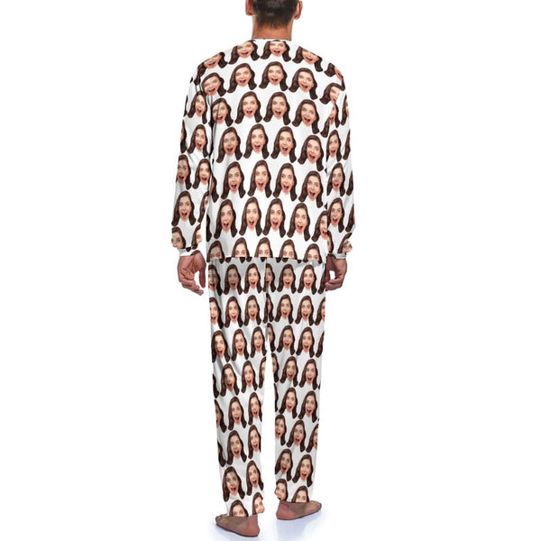 FacePajamas Pajama Custom Face Girlfriend Pajamas for Men Personalized Men's Pajama Set Sleep or Loungewear For Him