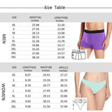 FacePajamas Mix Briefs Custom Face Let's Do It Women's Classic Thong&Men's Boxer Briefs Personalized Underwear For Couple Funny Gifts