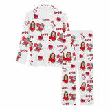 FacePajamas Pajama Custom Face Love MOM & BABY Women's Long Pajama Set Mother's Day & Birthday Gift