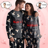 FacePajamas Pajama Custom Face&Name Valentine's Day Commemorative Gifts Couple Matching Pajamas
