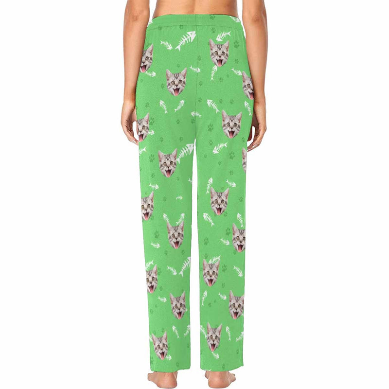 FacePajamas Custom Face Pajama Pants Cat Smiley Face Sleepwear for Women