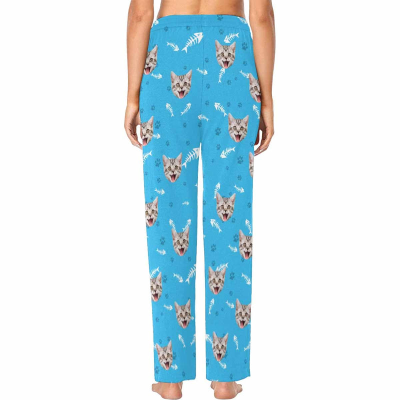 FacePajamas Custom Face Pajama Pants Cat Smiley Face Sleepwear for Women