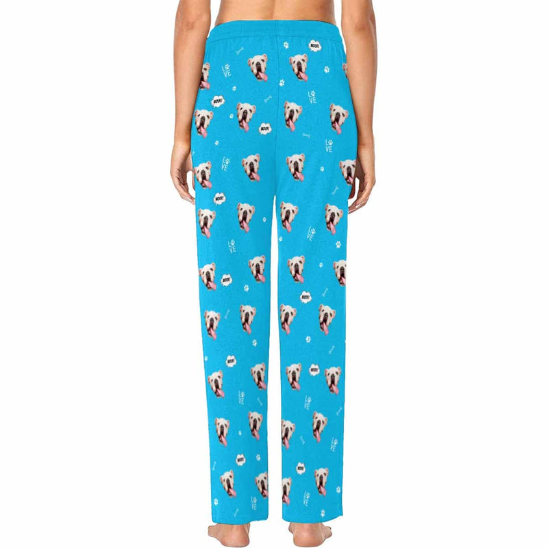 FacePajamas Pajama Pants Custom Face Pajama Pants Dog Face Sleepwear for Women